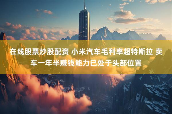 在线股票炒股配资 小米汽车毛利率超特斯拉 卖车一年半赚钱能力已处于头部位置